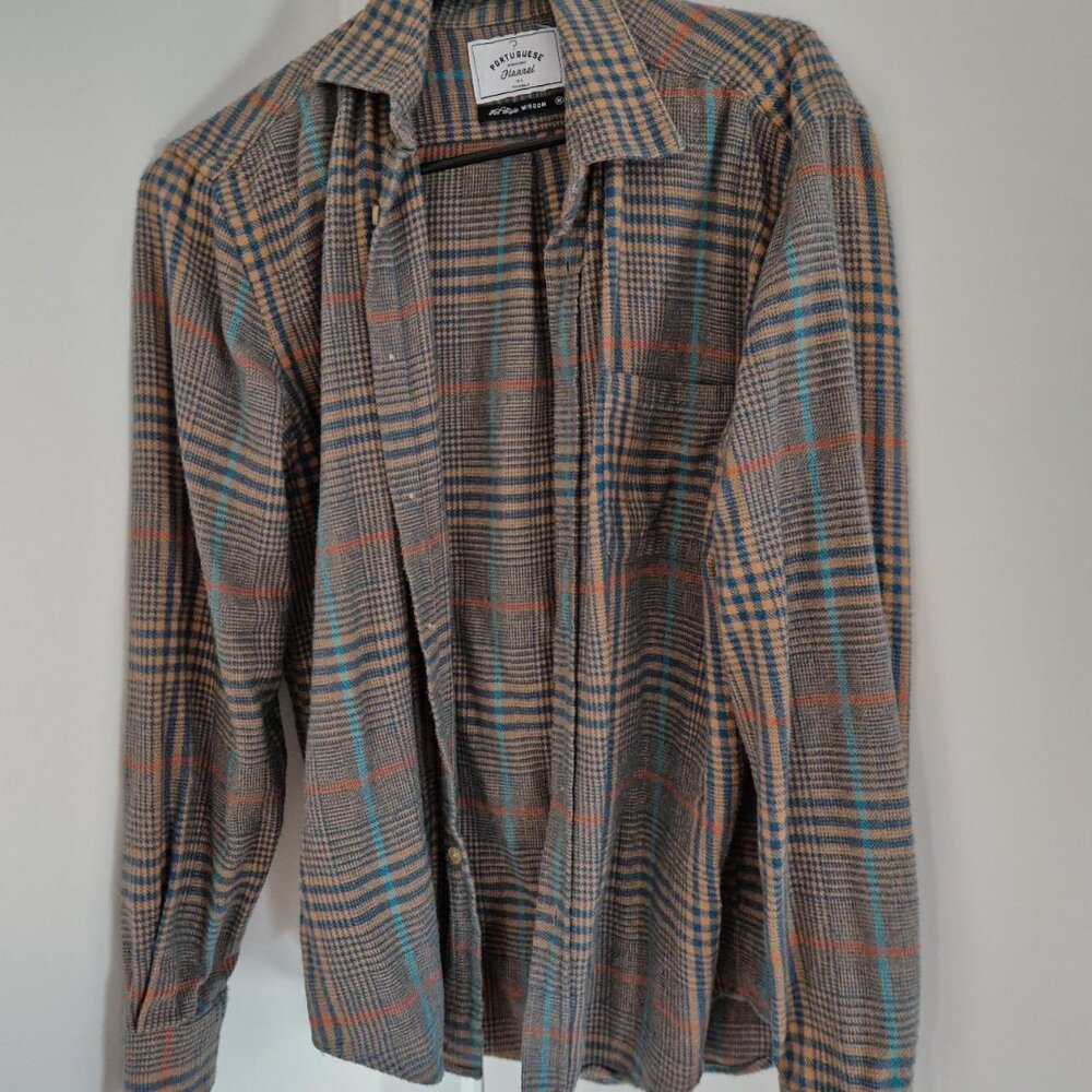 vintage long arm shirt brown pleaded great condition